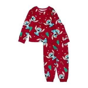 NWT Disney Lio & stitch Christmas Holiday pj set